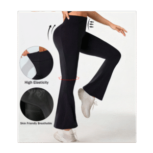 Pantalones de yoga con diseño de cruz en V en la cintura