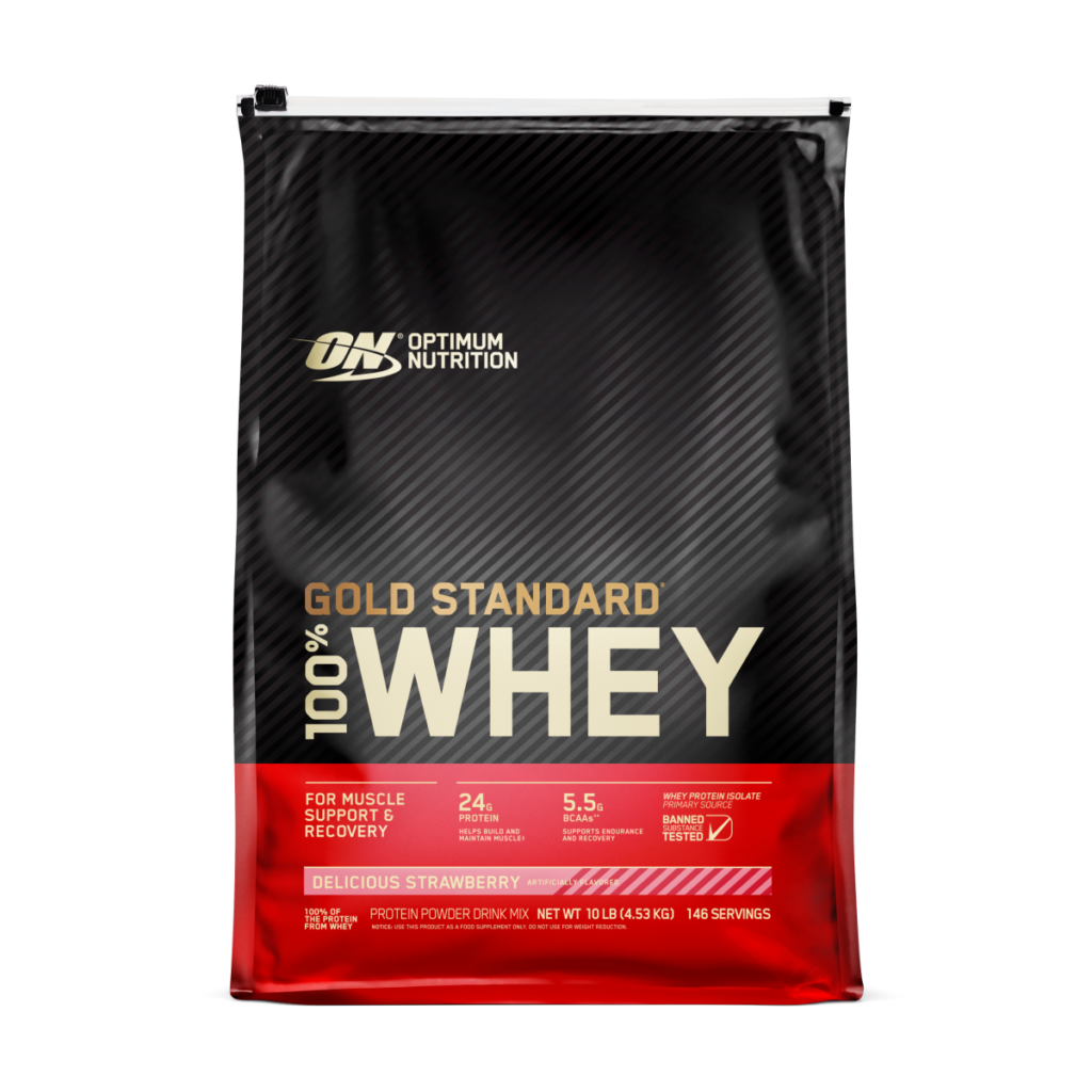 100% Whey Gold Standard 10 LBS Delicious Strawberry