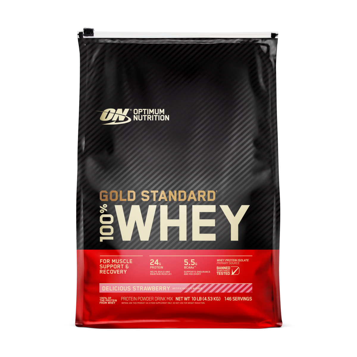 100% Whey Gold Standard 10 LBS Delicious Strawberry