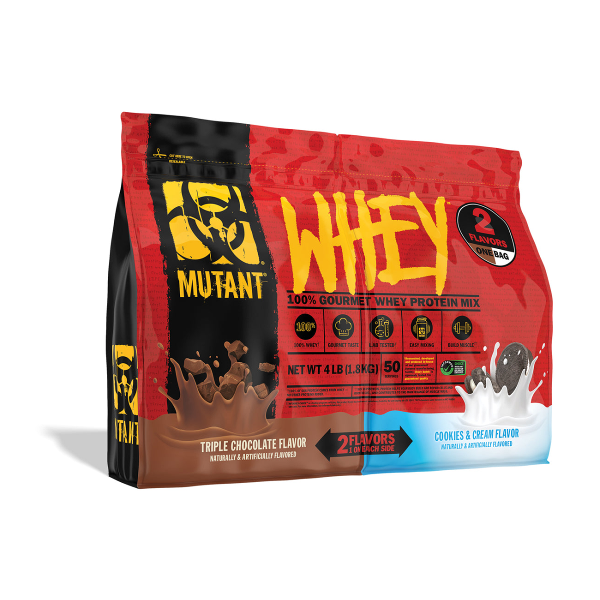 Mutant Whey 4 LBS Double Flavor Triple Chocolate + Cookies & Cream