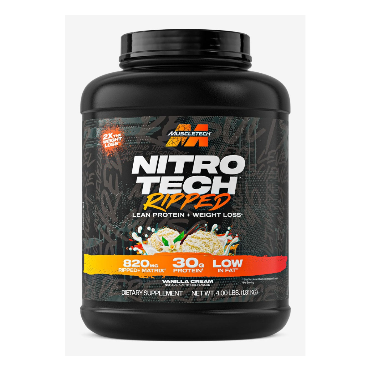 Nitro-tech Ripped 4 LBS French Vanilla Bean