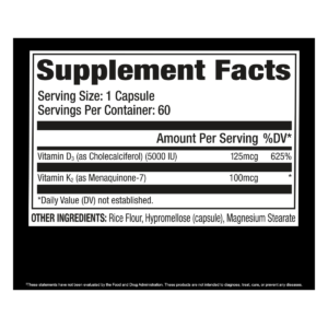 Vitamin D3 + K2 60 Caps